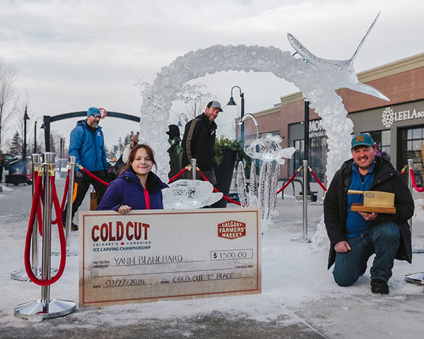 Yann Blanchard at the Calgary Farmers' Market - Cold Cut Carving Championship