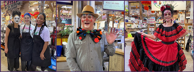 Vendor Halloween costumes at the Calgary Farmers' Market Spooktacular event.